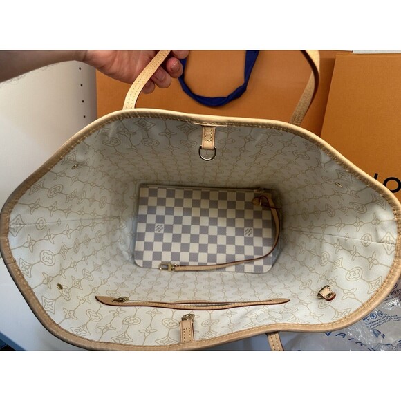 NIB Louis Vuitton Neverfull MM Nautical Azur N40471 💯% Authentic 🏅 - Picture 11 of 16